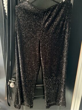 H&M Black Sequin Kids Pants - Sparkle Pull-On Bottoms